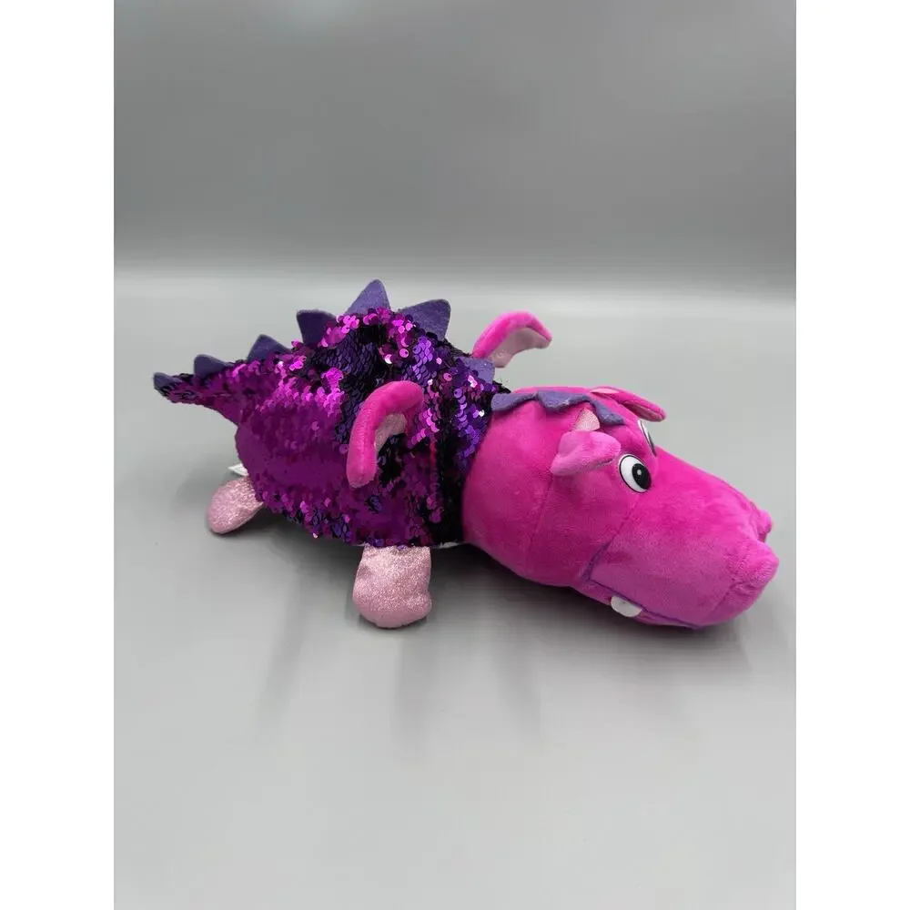 Flip A Zoo Stella Unicorn/ Aki Dragon Sequined Plush 11” Stuffed Animal
